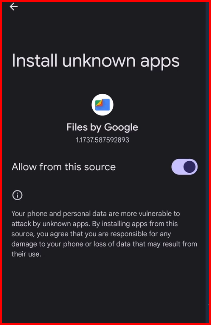 Enable unknown source