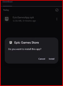 Installed the game
