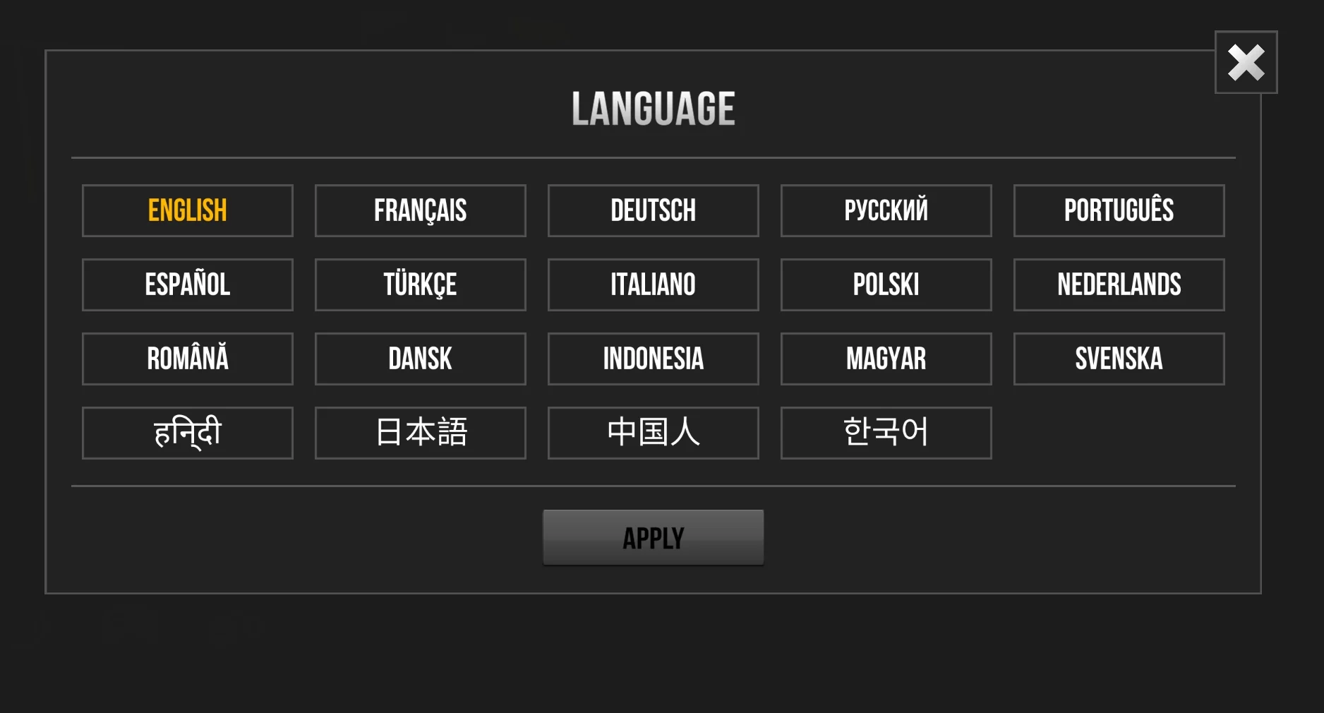 Multiple Languages