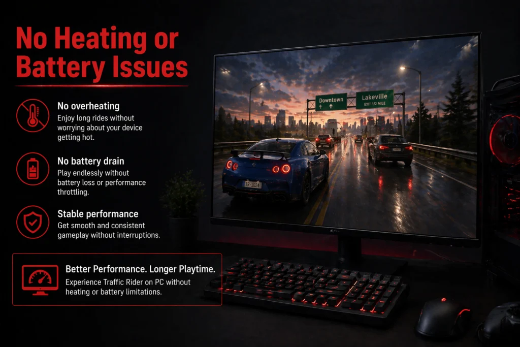 no battery draining heating issues