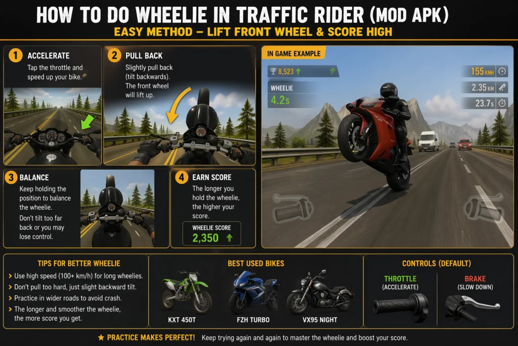 Method of wheelie